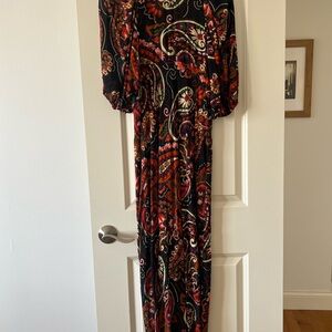 Floral Paisley Long Sleeve Dress